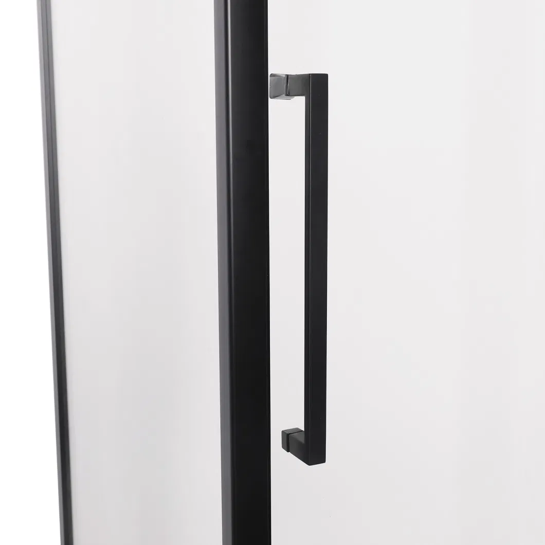 Black Square Partition Single Shower Wall