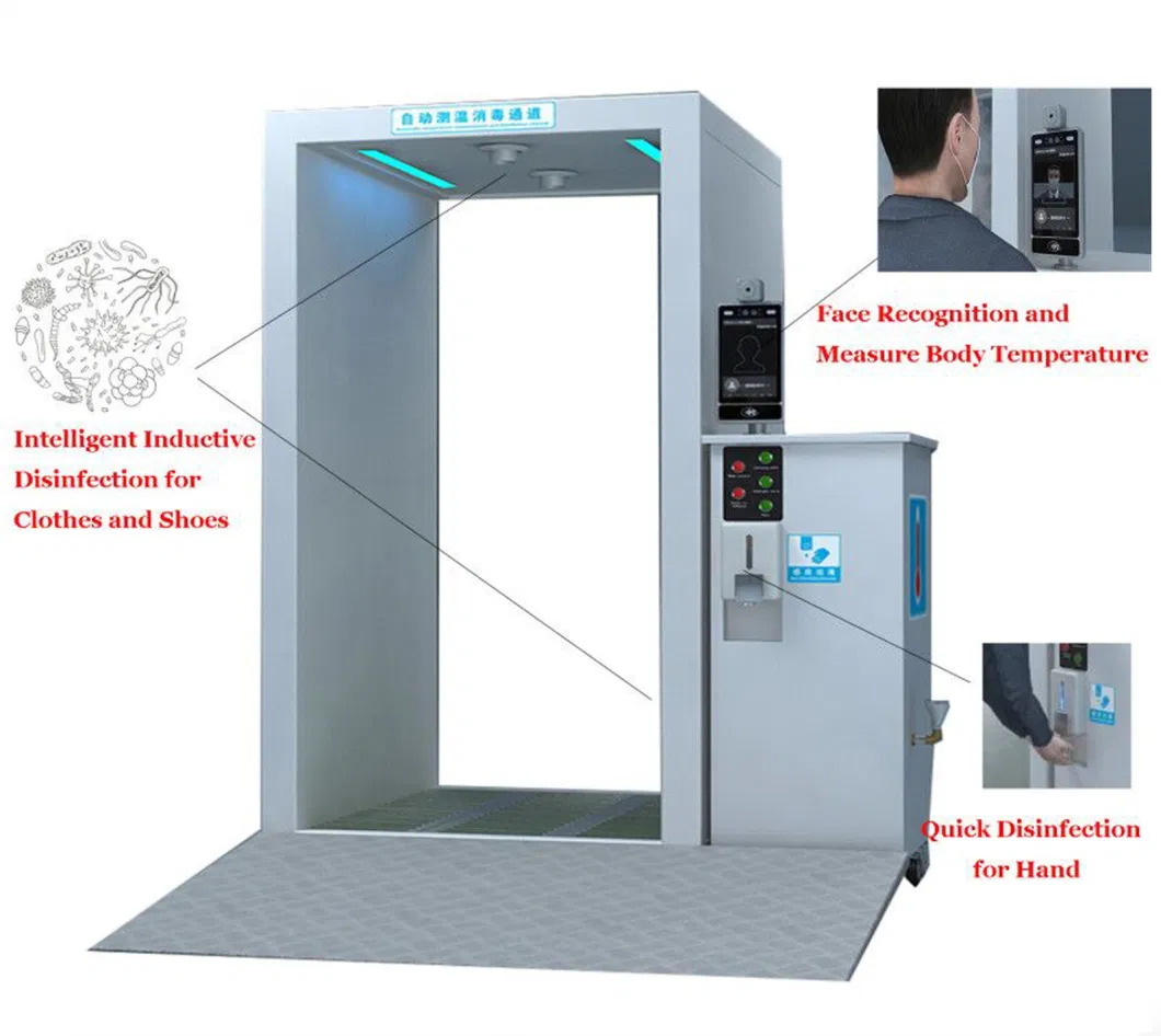 Ce Whole Body Mobile Sanitizer Air Fogger Disinfection Booth Channel Room Tent / Disinfection Gate Chamber